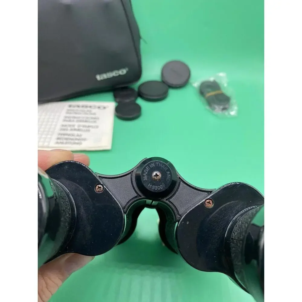 Tasco Binoculars 7x35mm 15-7x35 Case,Lens Cap Zip Focus Cleaning Cloth,Manual